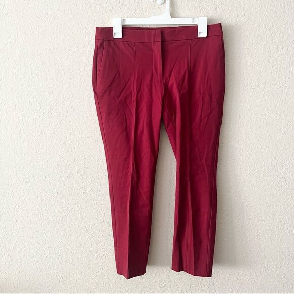 NWT J Jill Premium Bi-Stretch Ankle Pants Pockets Size 8P Cranberry - Picture 1 of 9